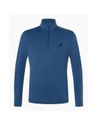 Supernatural Bluza de corp din amestec de lana TUNDRA175 TONI ZIP 1/4 - pentru barbati - culoarea albastru - Albastru