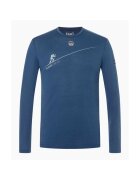 Supernatural Bluza din amestec de lana HZSG HAUTE ROUTE - pentru barbati - culoarea Albastru - Albastru