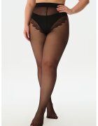 Suwen Dres semi-transparent cu talie inalta - 40 DEN - Negru