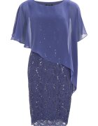 SWING Rochie dama 77760410 - Poliester - Albastru