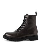 Tamaris Bocanci de piele cu fermoar lateral - Negru stins