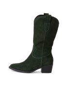Tamaris Cizme medii cowboy din piele cu varf ascutit - Verde