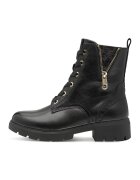 Tamaris Comfort Ghete de piele ecologica cu fermoar decorativ - Auriu/Negru