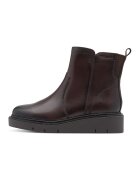 Tamaris Comfort Ghete wedge de piele - Maro inchis