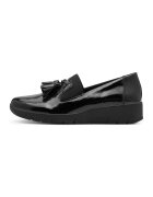 Tamaris Comfort Pantofi loafer cu aspect lacuit - Negru