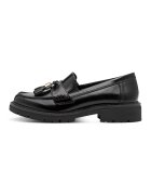 Tamaris Comfort Pantofi loafer de piele cu model uni - Negru