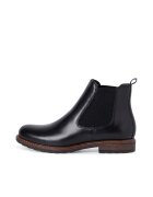 Tamaris Ghete Chelsea de piele - Negru