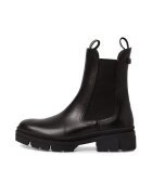 Tamaris Ghete Chelsea de piele - Negru
