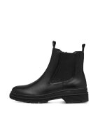 Tamaris Ghete Chelsea de piele - Negru