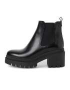 Tamaris Ghete Chelsea de piele - Negru