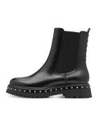 Tamaris Ghete Chelsea de piele si piele ecologica - Negru