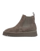 Tamaris Ghete Chelsea din piele intoarsa - Maro taupe