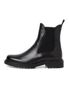 Tamaris Ghete Chelsea din piele - Negru