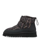 Tamaris Ghete cu fermoar si garnituri cu animal print - Negru/Maro