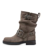 Tamaris Ghete de piele cu bareta decorativa cu catarama - Maro taupe