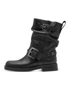 Tamaris Ghete de piele cu bareta decorativa cu catarama - Negru