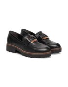 Tamaris Mocasini dama - material piele naturala - negru