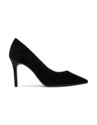 Tamaris Pantofi dama - toc inalt - piele naturala - negru -