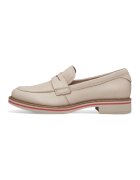 Tamaris Pantofi loafer de piele - Crem