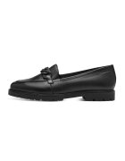 Tamaris Pantofi loafer de piele cu detalii lant - Negru