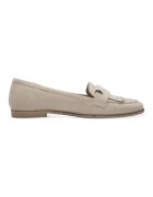 Tamaris Pantofi loafer de piele intoarsa - Bej deschis