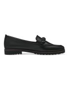 Tamaris Pantofi loafer din piele cu bareta cu aspect impletit - Negru