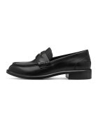 Tamaris Pantofi loafer din piele cu model uni - Negru