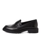 Tamaris Pantofi loafer din piele cu varf rotund - Negru