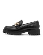 Tamaris Pantofi loafer din piele ecologica cu detaliu metalic - Auriu/Negru