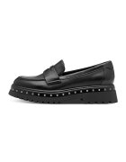 Tamaris Pantofi loafer penny din piele cu aplicatii cu nituri - Negru