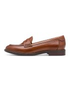 Tamaris Pantofi loafer uni din piele - Maro scortisoara
