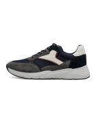 Tamaris Pantofi sport cu insertii din piele intoarsa - Alb murdar/Gri inchis/Bleumarin