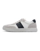 Tamaris Pantofi sport cu insertii din piele intoarsa - Gri deschis/Negru stins/Alb murdar