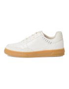 Tamaris Pantofi sport de piele ecologica cu varf rotunjit - Alb