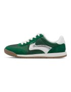 Tamaris Pantofi sport low cut cu garnituri din piele intoarsa - Verde/Caramel/Alb murdar