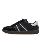 Tamaris Pantofi sport low-cut cu insertii de piele intoarsa - Negru/Alb murdar