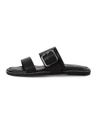 Tamaris Papuci de piele cu catarame - Negru