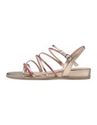 Tamaris Sandale cu de piele ecologica cu aspect tesut - Auriu rose/Roz