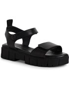 Tamaris Sandale cu platforma dama piele naturala - negru