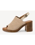 Tamaris Sandale cu toc gros 1-28304-44 - bej - Bej