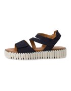Tamaris Sandale cu velcro si detalii de piele - Bleumarin