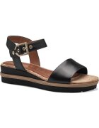 Tamaris Sandale dama - Piele naturala/Pluta - Negru - Negru