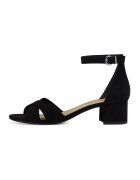 Tamaris Sandale de piele intoarsa cu toc bloc - Negru