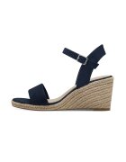 Tamaris Sandale-espadrile cu talpa wedge - Albastru ultramarin