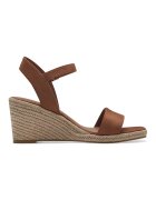 Tamaris Sandale-espadrile cu talpa wedge - Maro scortisoara