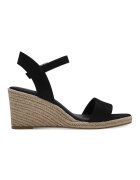 Tamaris Sandale-espadrile cu talpa wedge - Negru