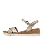 Tamaris Sandale wedge de piele ecologica - Auriu