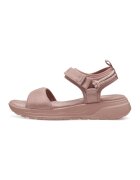 Tamaris Sandale wedge de piele intoarsa cu velcro - Roz prafuit