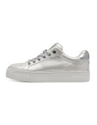 Tamaris Tenisi flatform cu aspect metalizat - Argintiu