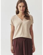 Tatuum Bluza de lyocell cu maneci scurte Siro - Crem